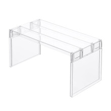 Organizadores de estantes para gabinetes y encimeras de cocina. Estante transparente para refrigerador. Fácil instalación.
