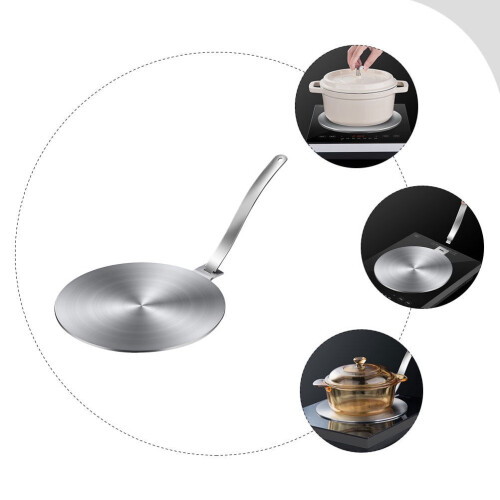 Rustfrit stål varmeledningsplade induktionskogeplade køkken diffuser adapter gaskomfur komfur 2
