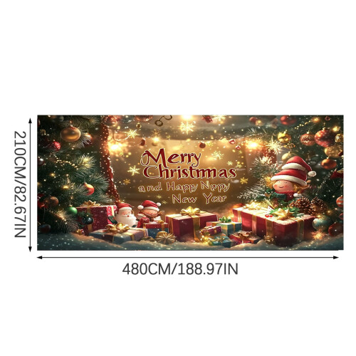 Faixa de Natal para Garagem Personalizada 480x210cm 1