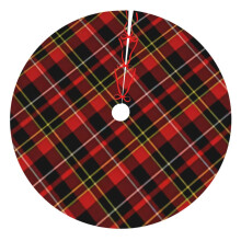 Weihnachtskarierte Weihnachtsbaumdecke, 76 cm (30 Zoll), dicke Winter-Weihnachtsbaummatte, Weihnachtsbaumdecke für rustikale Weihnachtsdekorationen