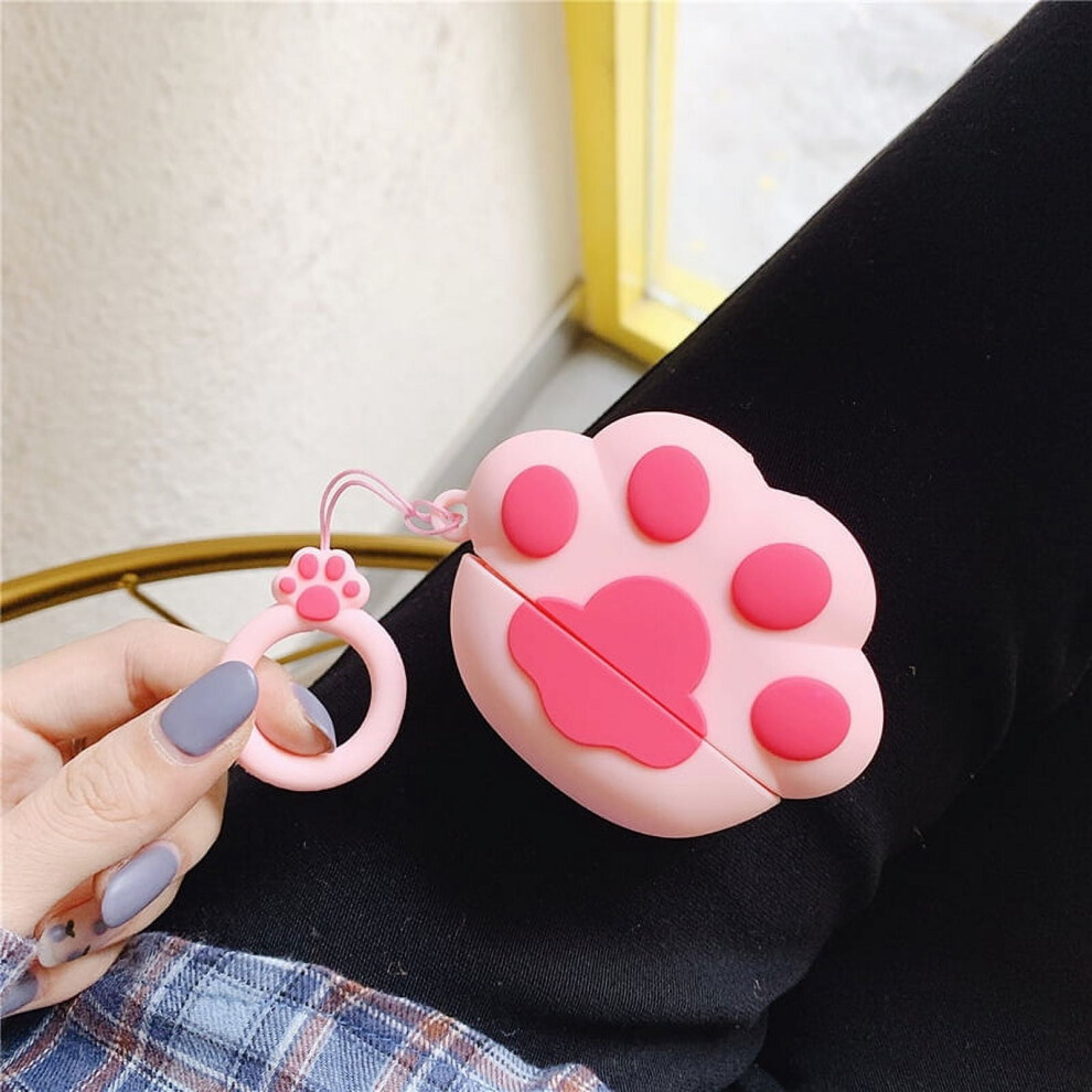 Cute Cartoon Cat Paw Earphone Case Compatible With Apple Airpods 1, 2, 3, Pro - Silicone Cover Shell 9395123372051