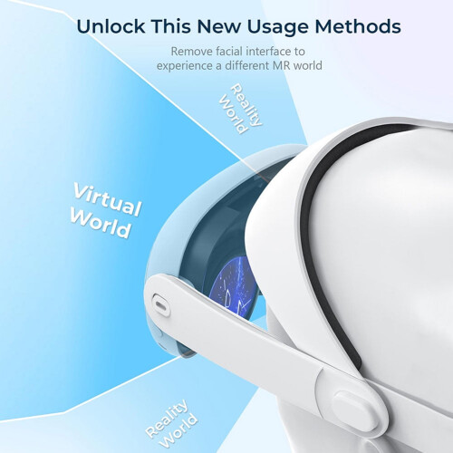 jixopn VR Alça de cabeça ajustável Elite para headset Meta Quest3VR 2