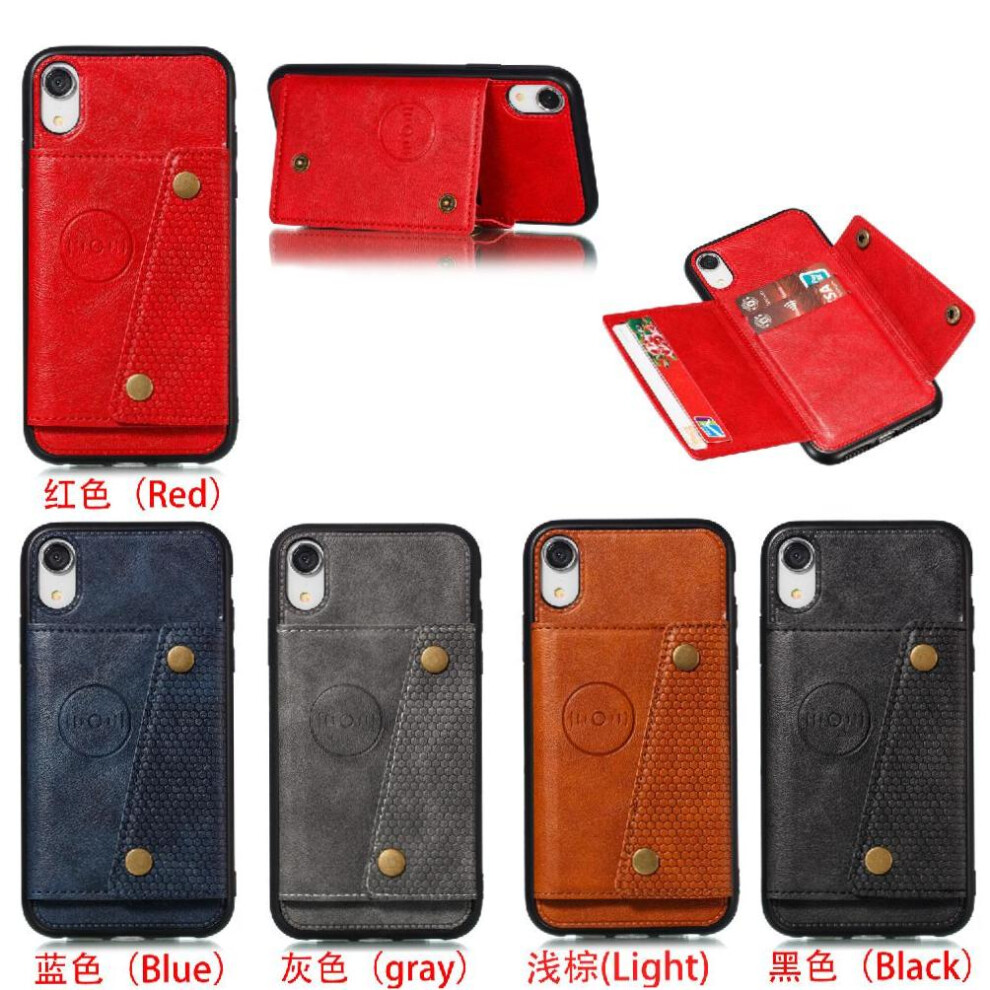 Wallet Case For Compatible With Iphone Xr Wallet Case Kickstand Card Holder Buit In Iron Shockproof Protective 9048212935339