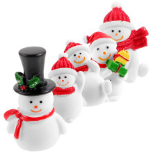 5 buc figurine miniaturale om de zăpadă Crăciun om de zăpadă statuie mini om de zăpadă decorațiuni Crăciun miniaturi