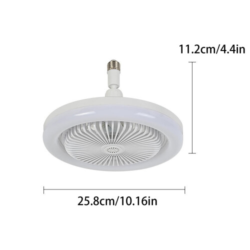 Kcavykas 10.2'' LED Enclosed Bladeless Ceiling Fan with Remote Control 2