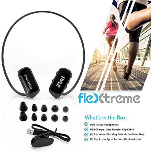 Căști Pyle Flextreme impermeabile, Bluetooth, reîncărcabile, cu player MP3 1