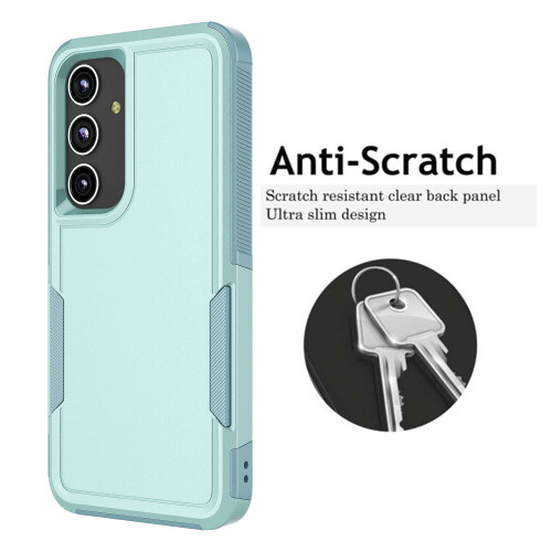 Capa compatível com Samsung Galaxy S24, resistente a impactos, 2 em 1, com proteção reforçada para Galaxy S24 2024 de 6,2 polegadas - Verde menta 1