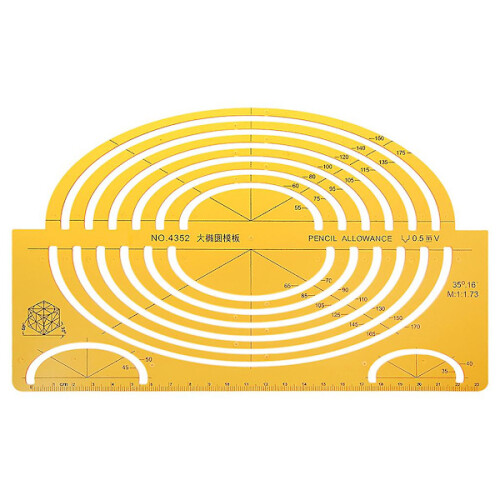Resin Flow Chart Symbol Drawing Template Ruler Stencil Measuring Tool Student 1