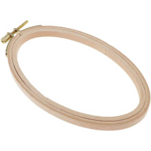 LoveinDIY Broderiringer Bøgetræsstingbøjle Ovale Træbøjler til Syarbejde, 16 cm - 13,7 cm