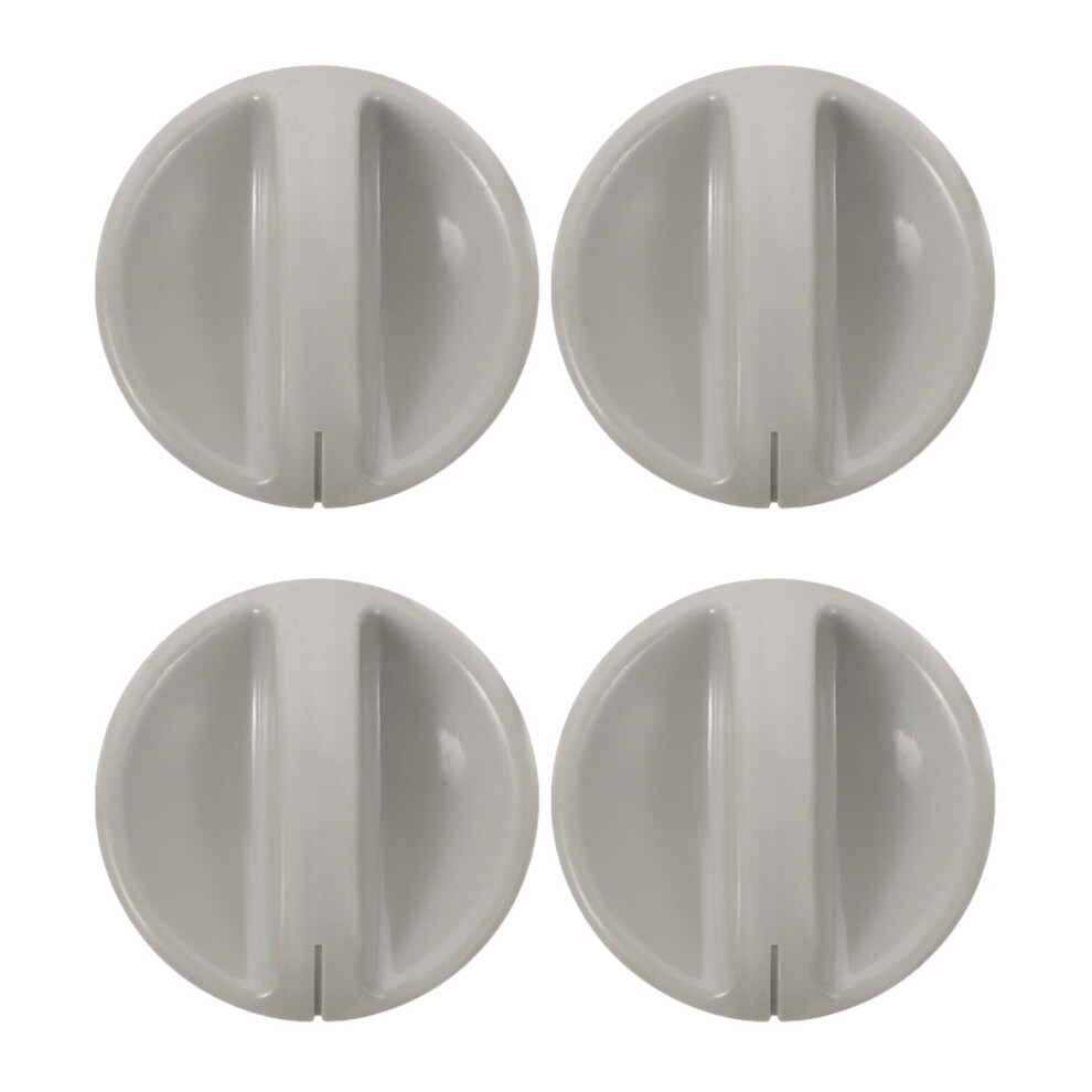 White 4 Pcs Universal Timer Knob Range Knobs Replacement Parts
