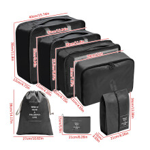 Ensemble de 7 sacs de rangement Anuirheih, cubes de rangement pour valise, sacs de rangement pour vĂŞtements, chaussures et sous-vĂŞtements