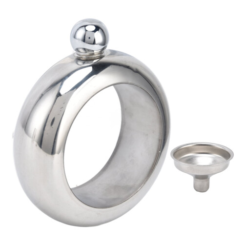 Βραχιόλι Uadme Flask, Μπουκάλι αλκοόλ από ανοξείδωτο ατσάλι 100ml με χωνί, συμβατό με