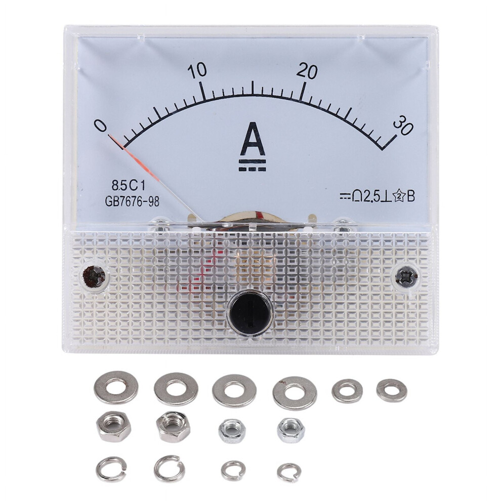 85C1-A Dc Analog Ampere Meter Panel Meter Gauge 30A Amp Gauge Current Mechanical Ammeters 9048212984450