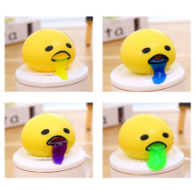 Gudetama hračka s vajíčkem, novinka, úleva od stresu, mačkání žloutků, zvracení, vajíčko, neposeda, senzorická hračka, dárek pro