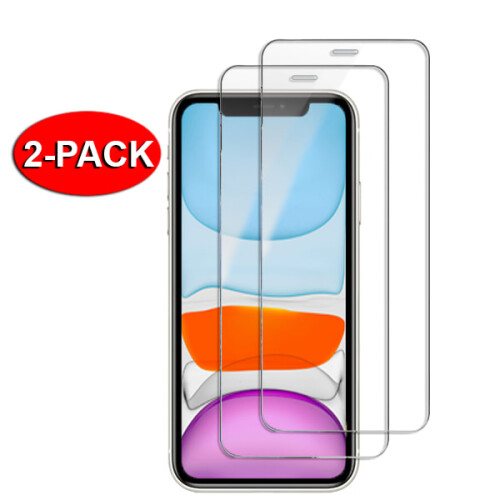 Pacote com 2 unidades - compatível com iPhone XR - Protetor de tela de vidro temperado