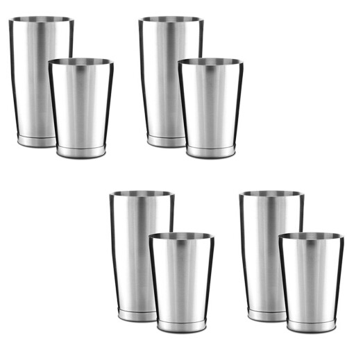 Σετ 4x Premium Cocktail Shaker Σετ Pro Boston Shaker Χωρίς βάρος, κατασκευασμένο από ανοξείδωτο