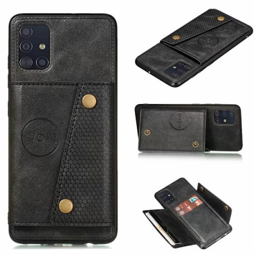 Compatible with Samsung Galaxy A51 - Stylish Case with Card Slots Grey 2