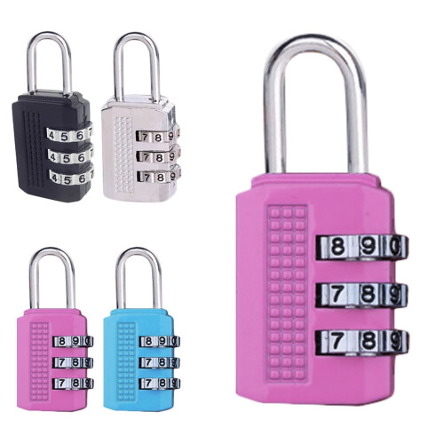 3 Digit Combination Password Lock Zinc Alloy Security Lock Suitcase Luggage Coded Lock Cabinet Locker Padlock 2