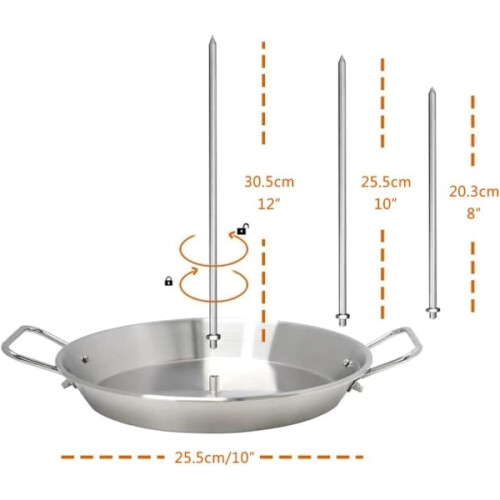 Stainless steel grill rack, vertical spit for grilling - XF28 - 2