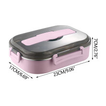Boîte à lunch 304 en acier inoxydable, compartimentée, isolation renforcée, idéale pour les repas rapides, les étudiants, les travailleurs et