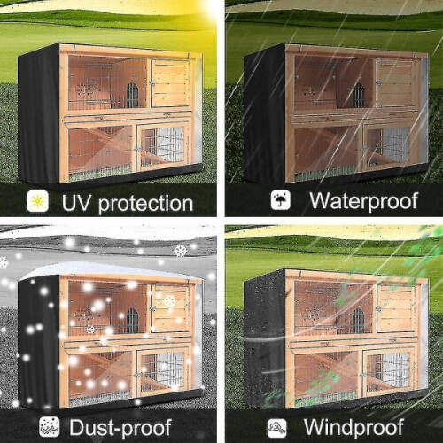 Husă dublă pentru cușcă de iepuri, material Oxford 210D 1