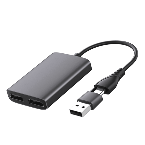 Μετατροπέας HD Type-C USB3.0 σε διπλή συμβατότητα 1080P60Hz για ταυτόχρονη προβολή οθονών σε 2
