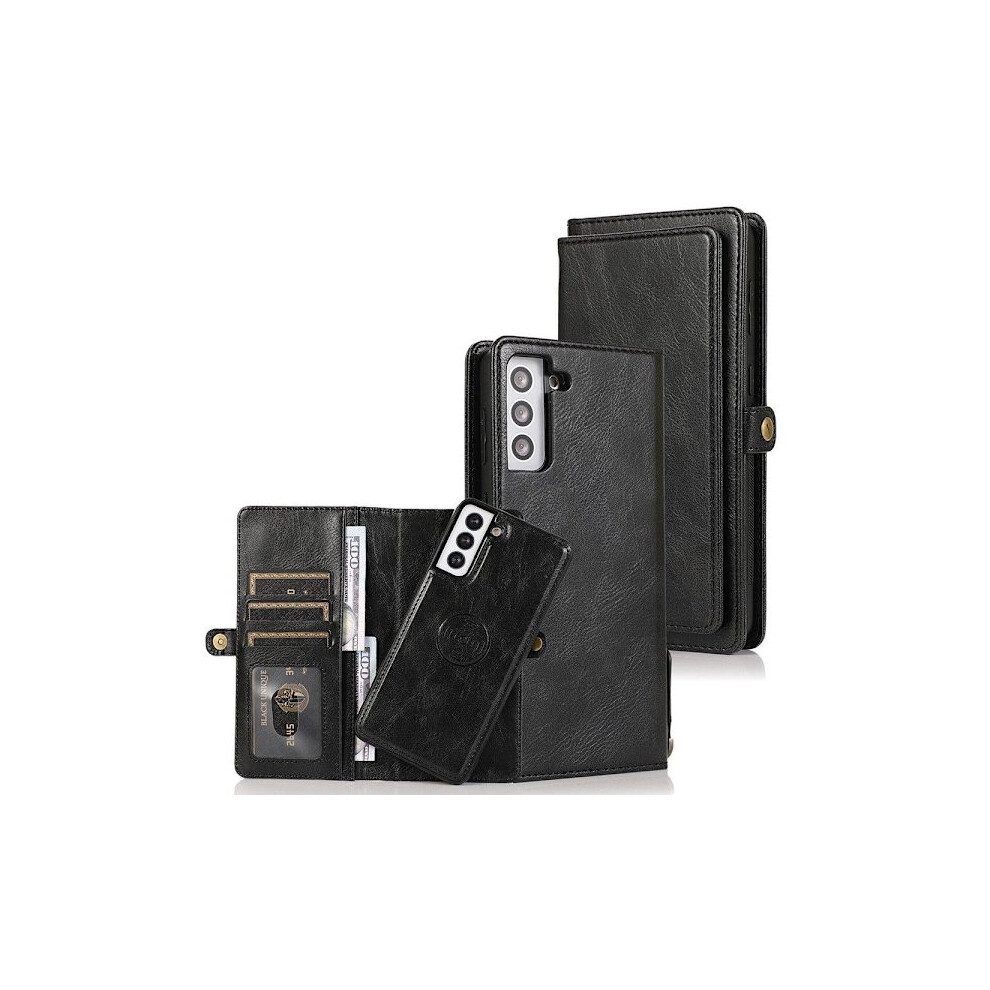 Compatible With Samsung Galaxy S21 Plus - 2-1 Wallet Case Black 9191629609307