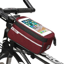 cuyhtdup Cykeltaske Reflekterende Berøringsskærm Cykeltelefonholder Forreste Stel Øvre Rør Cykelsteltaske Passer til De fleste Mobiltelefoner