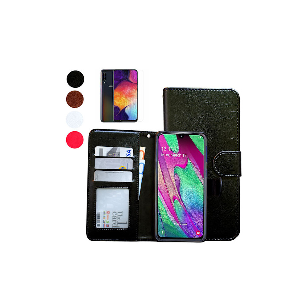 Compatible With Samsung Galaxy A40 - Leather Case / Protection Pink 9191629609864