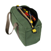 Sac à outils en toile à large ouverture, sac à main robuste et grande capacité, sac à outils multifonctionnel portable pour ranger clés,