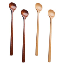 4 cucharas de madera para remover, cucharas para sopa y cucharas para mezclar miel (colores surtidos)