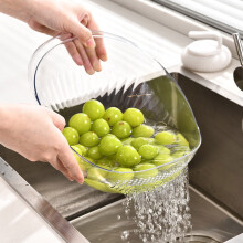 Txmfgh Transparante Taomi Lepelmand, Hoogwaardig Materiaal, Geschikt voor Keukengebruik, Efficiënt voor het Wassen van Fruit, Groenten en Rijst