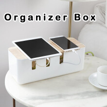 Organizér na kabelovou krabici WinysinBox, bílý kabel, odolný kabel, velký organizér na kabelovou krabici, úklid a organizéry