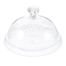 Gjennomsiktig kakeform med kuppellokk for servering av cupcakes og bakverk (20 cm/21 cm)