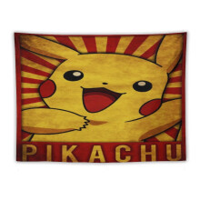 Pikachu-Wandteppiche für Wohnzimmer und Schlafzimmer – Wandbehang aus Stoff, Wanddekoration, Hintergrund, Wandtuch