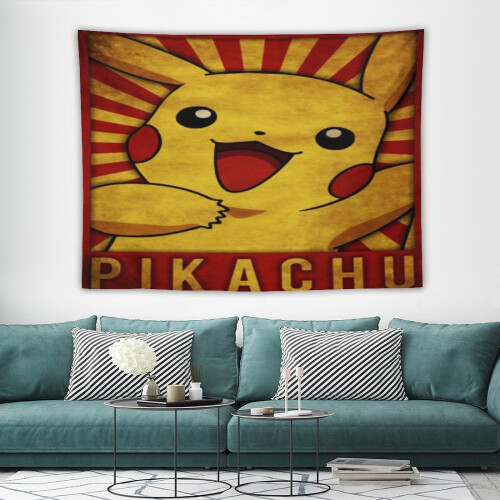 Ταπετσαρίες μόδας Pikachu, σαλόνι, διακόσμηση υπνοδωματίου, ταπετσαρία, κρεμαστό 2