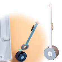 Silikon-Toilettenbürste in Lollipop-Form, Toilettenbürste ohne Bohren, Wandmontage, Reinigungsset für den Haushalt