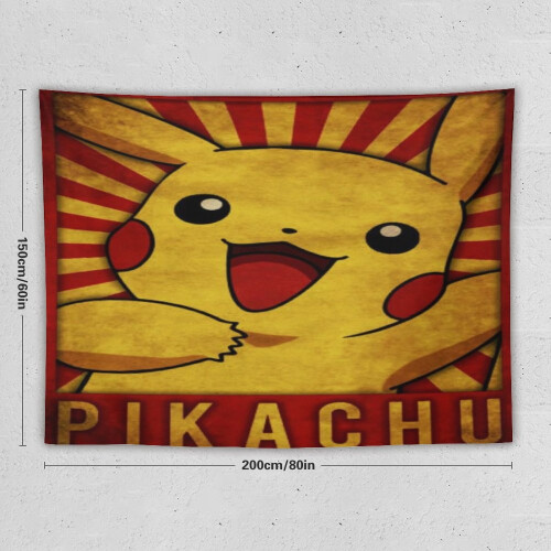 Ταπετσαρίες μόδας Pikachu, σαλόνι, διακόσμηση υπνοδωματίου, ταπετσαρία, κρεμαστό 1