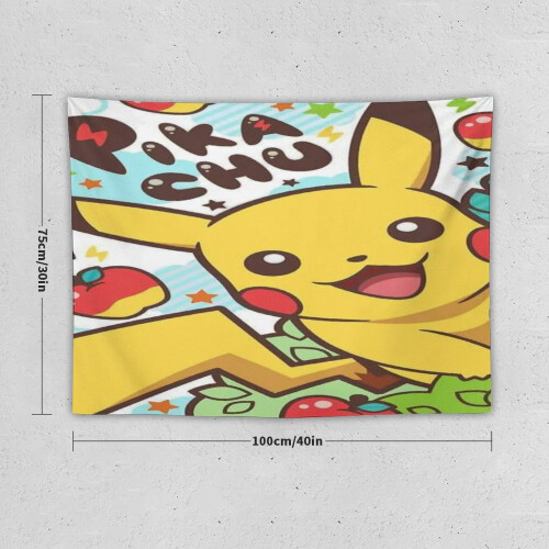 Ταπετσαρίες μόδας Pikachu, σαλόνι, διακόσμηση υπνοδωματίου, ταπετσαρία, κρεμαστό 1