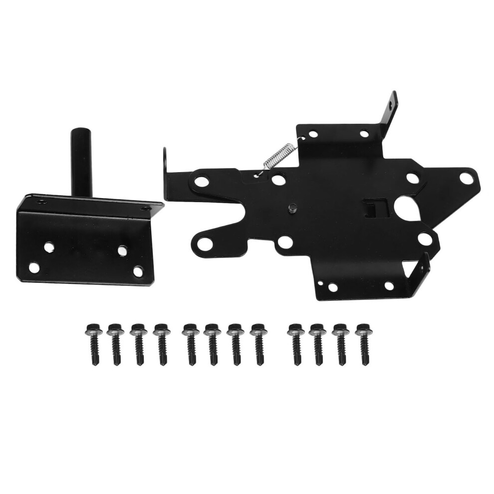 Adjustable Gap Fence Latch Padlockable Gate Security With Sturdy Steel Construction, Multipurpose Outdoor Use Self-Locking Gate Latch For Pool And 9159805569555