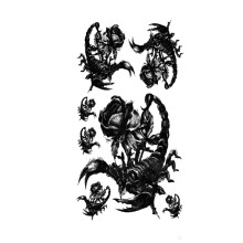 Waterproof Temporary Tattoos 9x19cm Wolf and Scorpion Full Sleeve Realistic Tattoo Stickers