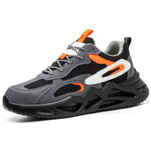 Steel Toe Work Shoes Unisex 1028 Blue Lightweight Breathable Puncture Proof Anti Slip Sneakers