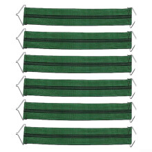 6 Pcs Sun Lounger Replacement Straps with Metal Hooks for Bungee Chair , Green