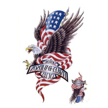 7 Sheets Waterproof Temporary Tattoos, Large Sleeve Eagle and Skull Tattoo Stickers for Adults and Kids