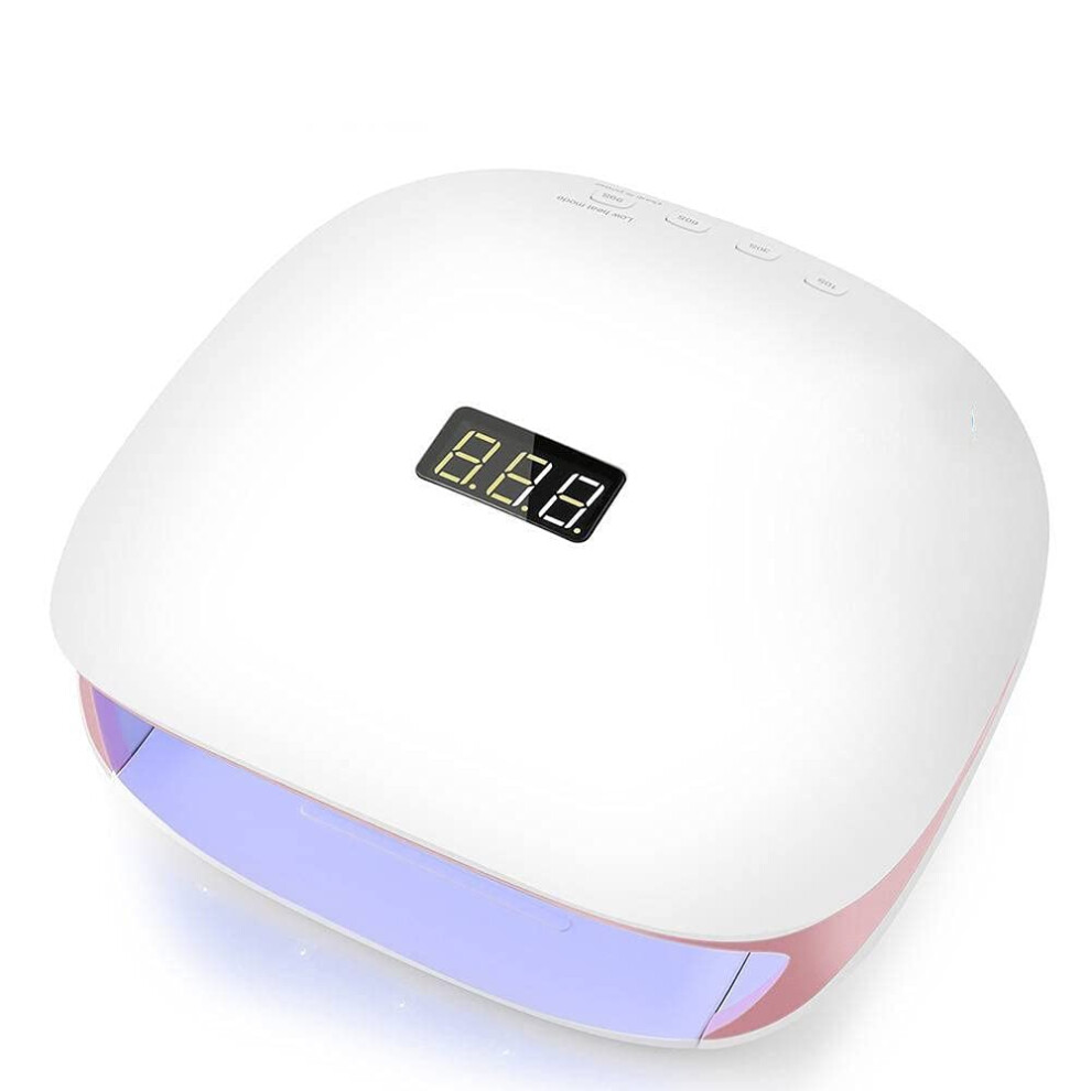 Pink 48W Uv Led Nail Lamp Gel Dryer With Timer And Infrared Sensor For Manicure Pedicure