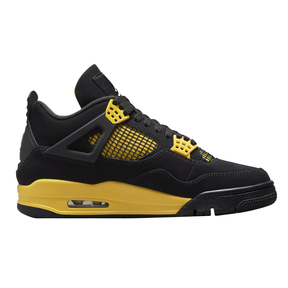 (UK7/EUR41) Air Jordan 4 Retro Thunder Women's AJ4 Yellow And Black