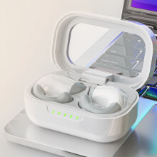 Txmfgh Trådlösa Hörlurar Bluetooth Öronklämma Lätta Hörlurar Inbyggd Mikrofon Uppslukande Premiumljud Med Laddningsfodral