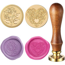 Conjunto de Selos de Cera para o Dia dos Namorados, Kit Vintage de Selos de Cera para Envelopes, Ideal para Convites de Casamento e Artesanato do Dia