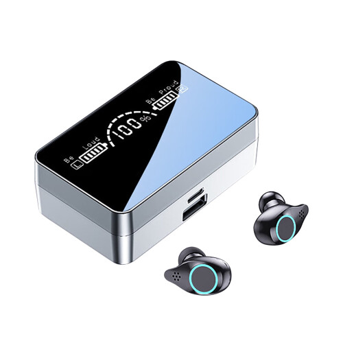 Ασύρματα ακουστικά Ozmmyan Bluetooth5.3, μπαταρία 1200mAh, αδιάβροχα IPX4, premium ήχος με θήκη 1