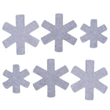 Meijiashe - Lot de 12 protège-poêles gris antiadhésifs (4 pièces de 38 cm, 4 de 35 cm et 4 de 26 cm)